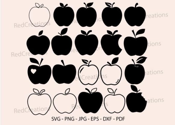 20 Apple, School, Teacher Graphics