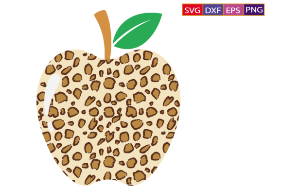 Apple Leopard Svg, Graphics & Crafts
