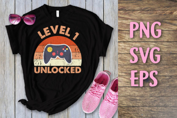 Level 1 Unlocked Vintage Birthday Svg Graphics