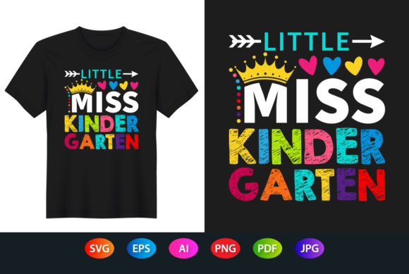 Little Miss Kindergarten T-Shirt Design