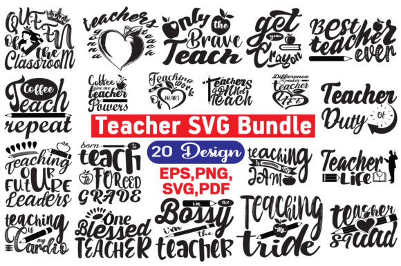 Teacher Bundle: Graphics for T-Shirt Designs