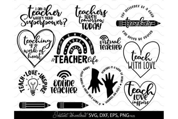 Teacher SVG Bundle for Graphics and Crafts